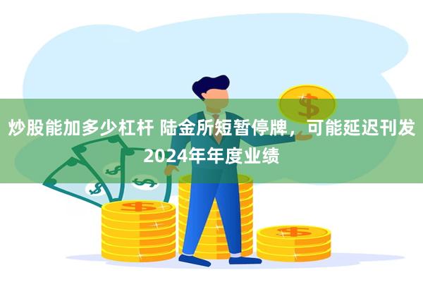 炒股能加多少杠杆 陆金所短暂停牌，可能延迟刊发2024年年度业绩