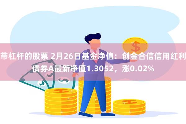 带杠杆的股票 2月26日基金净值：创金合信信用红利债券A最新净值1.3052，涨0.02%