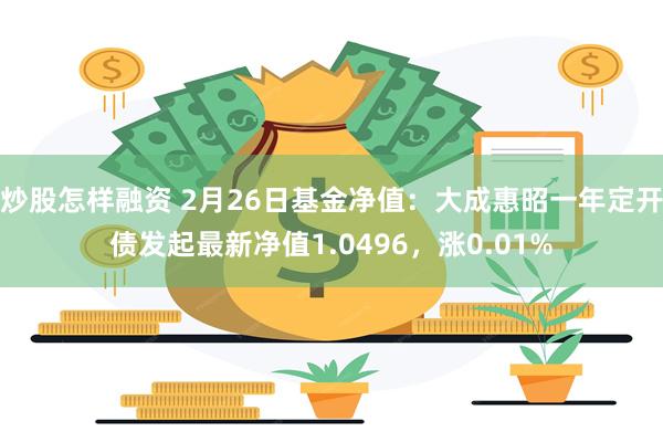 炒股怎样融资 2月26日基金净值：大成惠昭一年定开债发起最新净值1.0496，涨0.01%