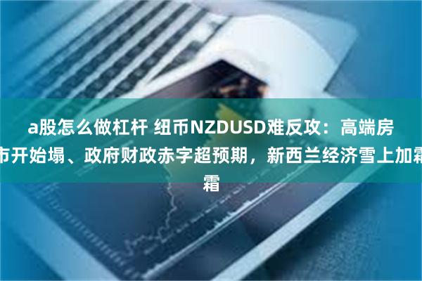 a股怎么做杠杆 纽币NZDUSD难反攻：高端房市开始塌、政府财政赤字超预期，新西兰经济雪上加霜